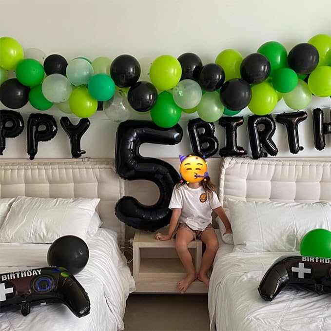 Black Number Balloons, 40inch Large Number 4 Foil Mylar Helium Balloons - Image 6