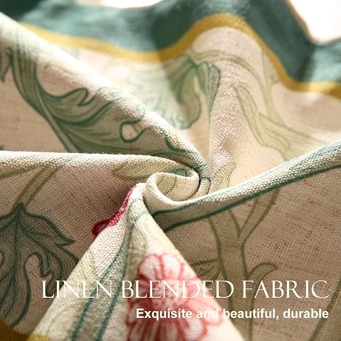 patdrea Designer Green Floral Extra Long Table Runner, French Elegant Vibrant - Image 5