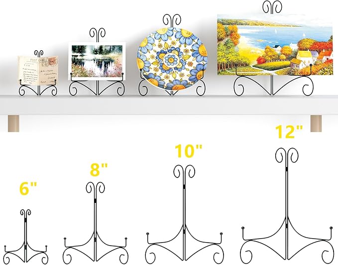 Plate Display Stands with Hinged Folding Design, 8 Inch Picture Frame Stand - Image 4