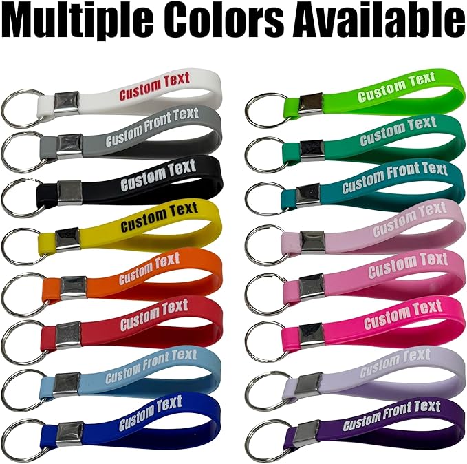 50 Personalized Silicone Keychains - Image 7