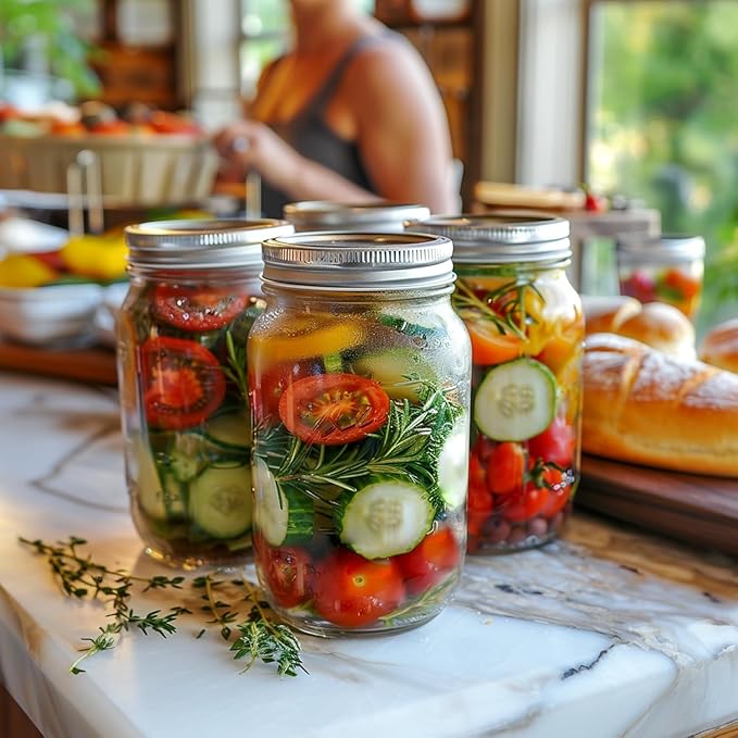 ComSaf Wide Mouth Mason Jars 32 oz - Image 4