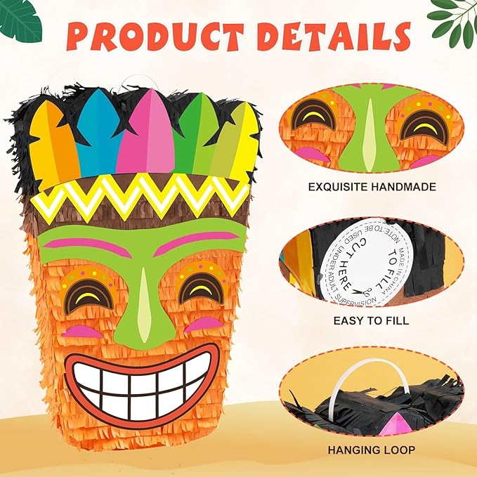 WERNNSAI Tiki Piñata -Tropical Hawaii Piñata - Image 4