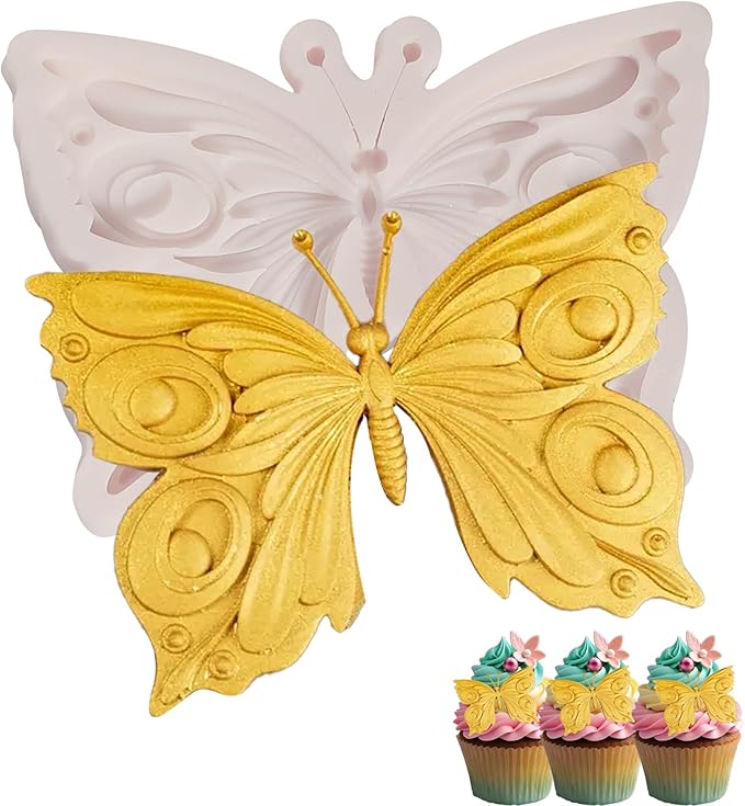 1Pcs 3D Butterfly Silicone Mold, Non-Stick Butterfly Cake Decoration Fondant by Unknown