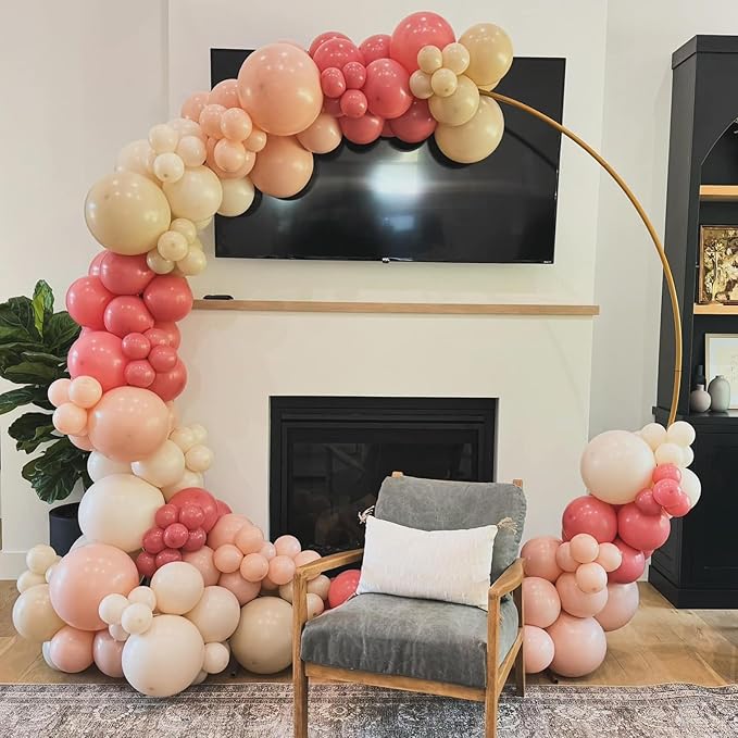 Retro Blush Pink Party Balloons - Image 5