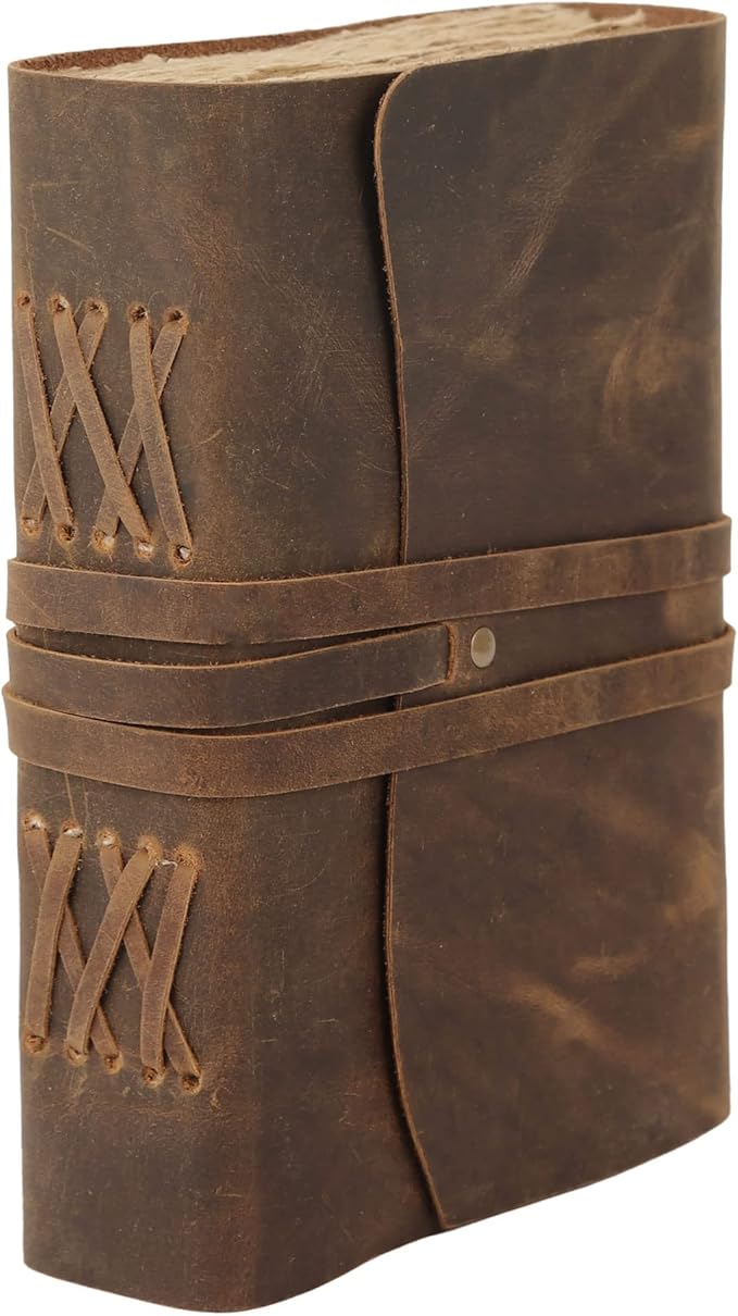Handmade Leather Journal | Writing Notebook Diary | Bound Daily Notepad - Image 4