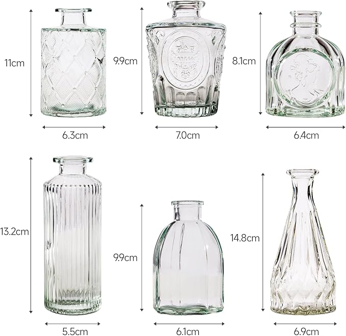 12 Pcs Bud Vase Set, Vases for Centerpieces, Cute Glass Bud Vases in Bulk - Image 5