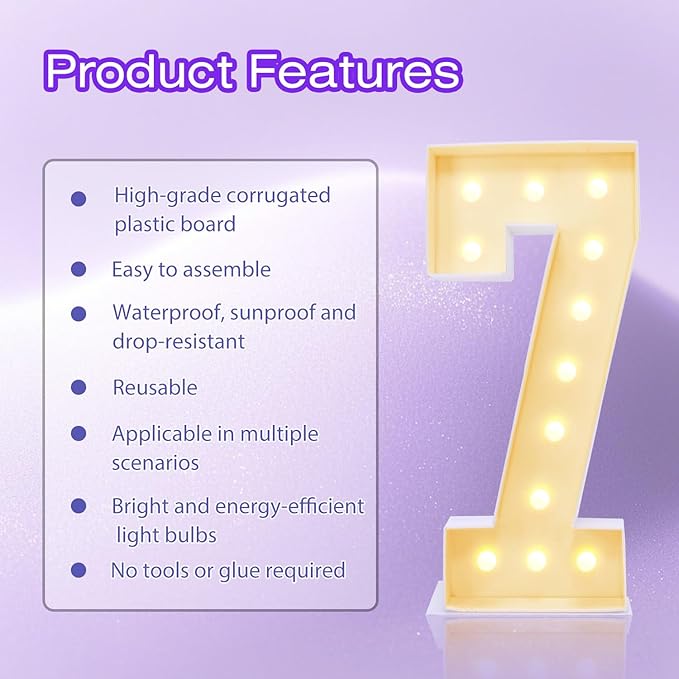 4FT Plastic Marquee Numbers 7 - Image 2