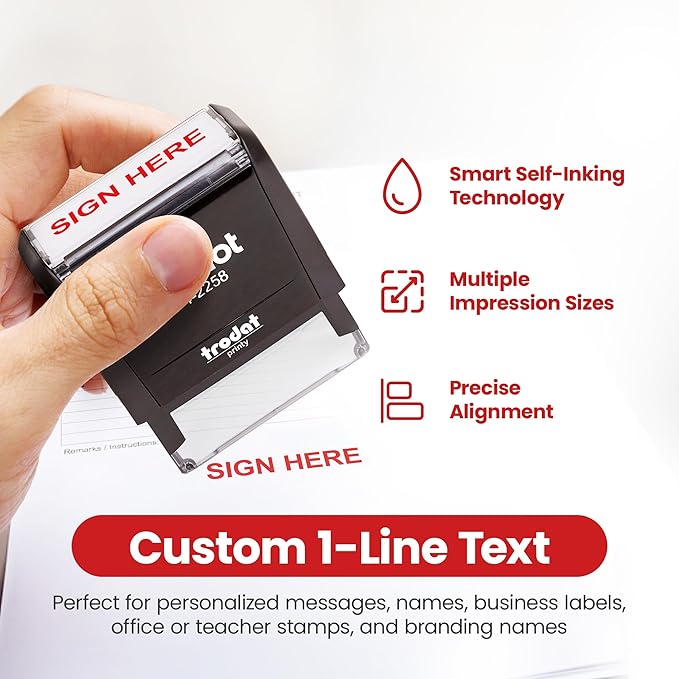 Promot Self Inking 1 Line Custom Stamp - Image 3