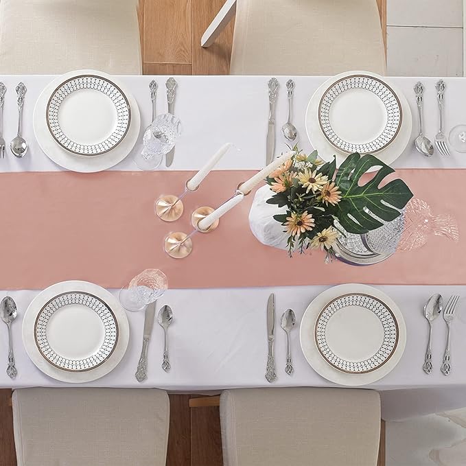 24Pack Table Runner 12 x 108 Inches Satin Silk Table Runner - Image 4