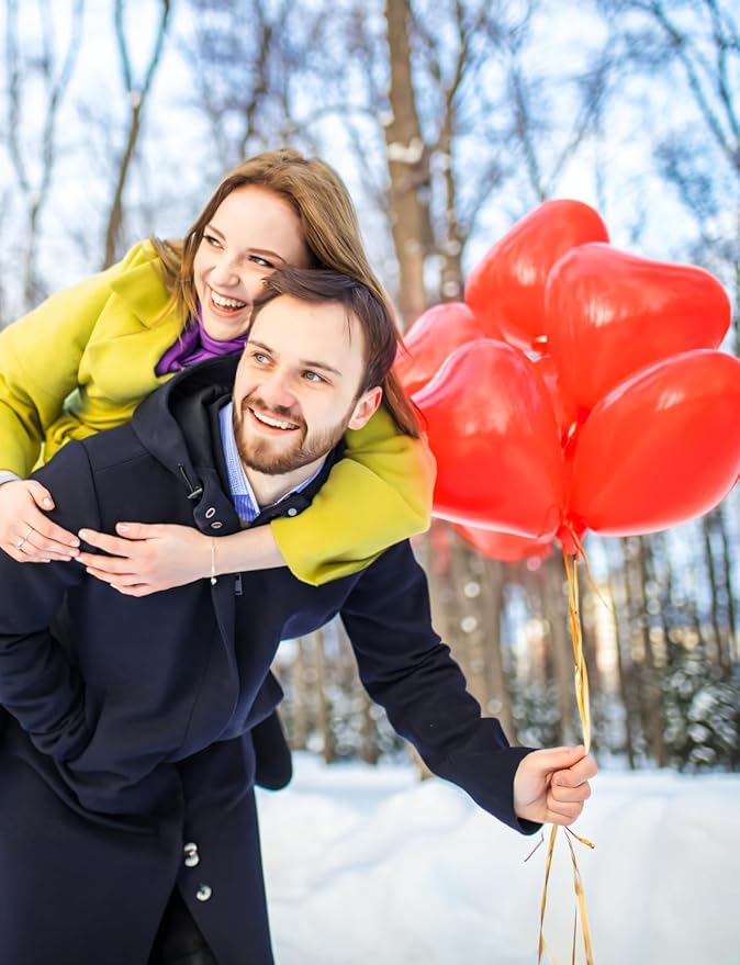 Red Heart Balloons, Romantic Valentines Balloons - Image 8