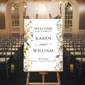 Personalized Wildflower Wedding Welcome Sign, Floral Personalized Sign by Unknown