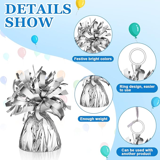 24 Pcs Balloon Weights Metallic Anchor Balloon Holder - Image 3