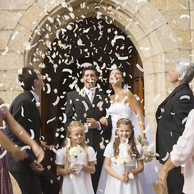 White Confetti Poppers, Rice Paper - Image 6