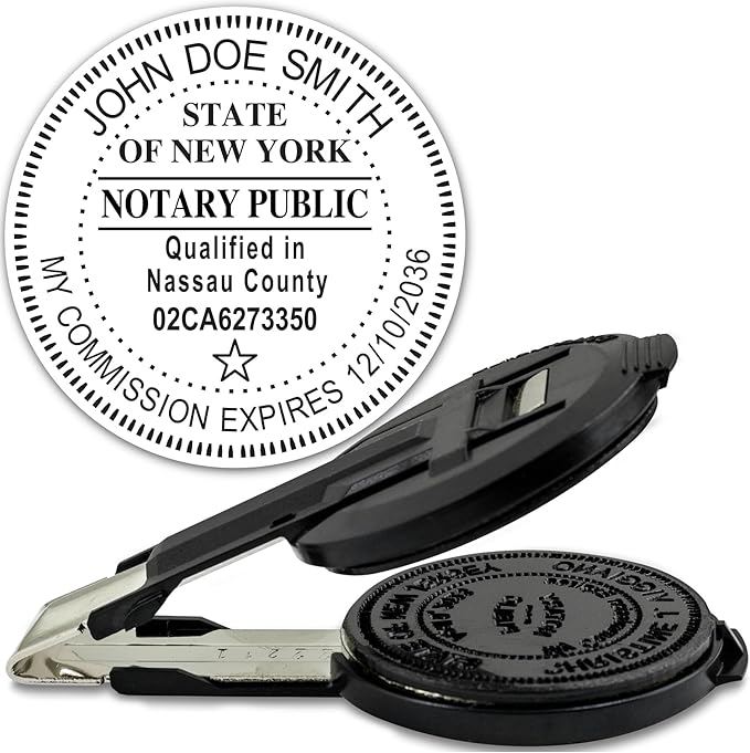 MaxMark Insert Only for Notary Seal Round Embosser for New York State by Maxmark