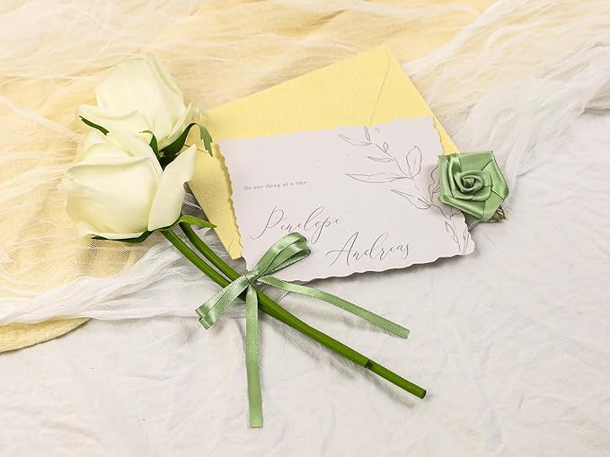 Sage Green Satin Ribbon 1/4 inch X Continuous 100 Yards, Single Face Polyester - Image 6