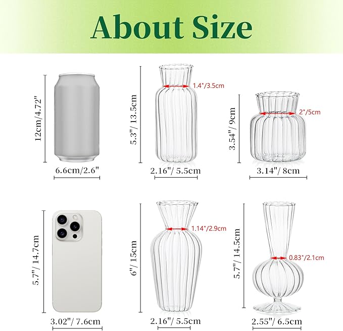 Mini Glass Vases for Centerpieces - Image 2