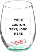 Custom Stemless Wine Glasses by ARC 5.5 oz. Set of 50, Personalized Bulk Pack by DISCOUNTPROMOS