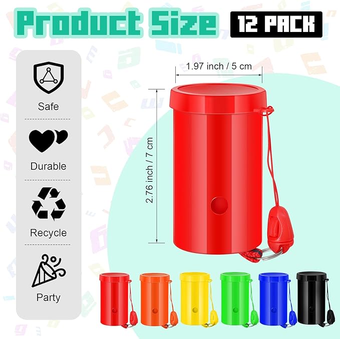 12 Pcs Air Horns 3 Inch Noisemakers - Image 2