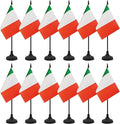12 Pack Italy Desk Flag Set, Italian Table Office Flag, Small Miniature Desktop by Unknown