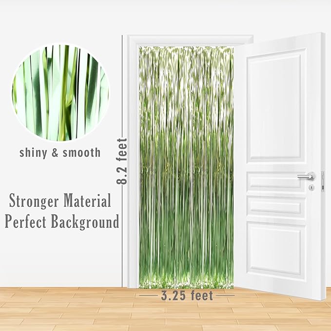GOER 3.2 ft x 8.2 ft Metallic Tinsel Foil Fringe Curtains, Graduation - Image 6