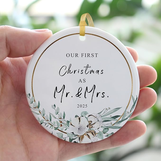 2025 First Christmas Married Ornament, First Year as Mr and Mrs Christmas - Image 5