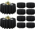 sancua 10 Pack Round Tablecloth Black 90 Inch by sancua