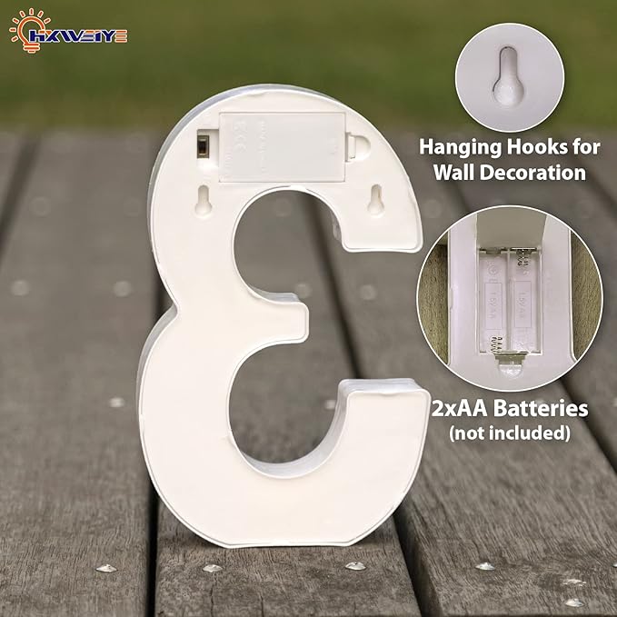 HXWEIYE Light Up Numbers-3, LED Marquee Number Lights Sign 26 Alphabet and 10 - Image 3