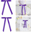 50 PCs Purple Bow 5 Inch Long Tail Bows by LiBongTa