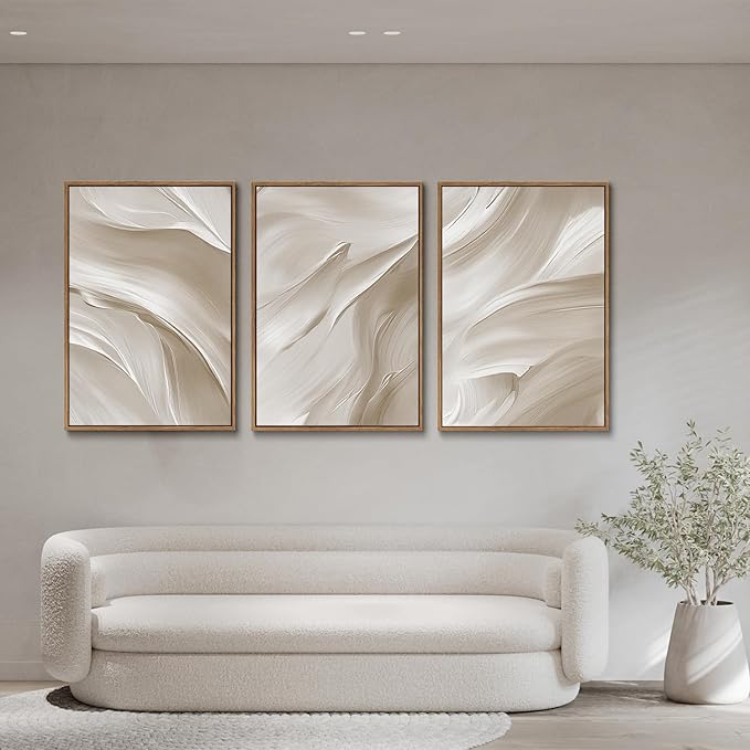 myusuar 3 Piece Large Abstract Framed Wall Art - Image 2