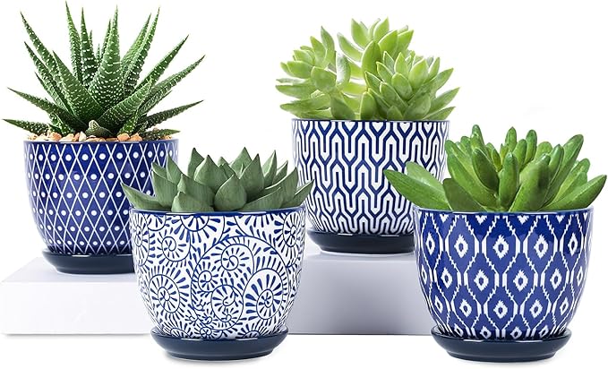 Selamica Ceramic Plant Pots, 4.6 Inch Flower Pots by Selamica