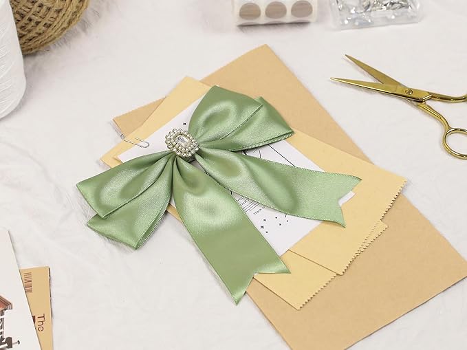 Sage Green Satin Ribbon 1-1/2 inch X Continuous 100 Yards, Single Face - Image 7