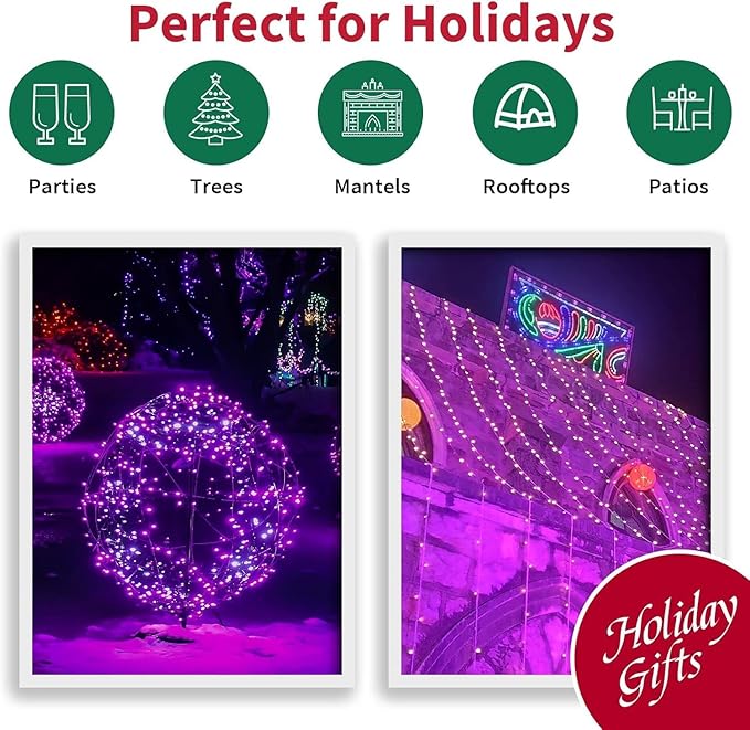 LAMPHOME 33ft Halloween Decorative Mini Lights, 100 LED Transparent Wire Fairy - Image 6