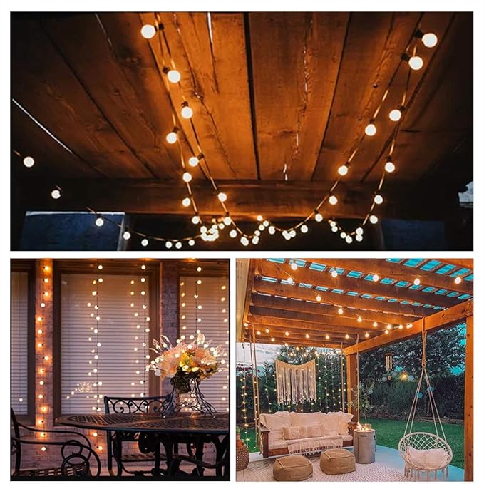 SUNSGNE 25Ft Outdoor Patio String Lights G40 - Image 8