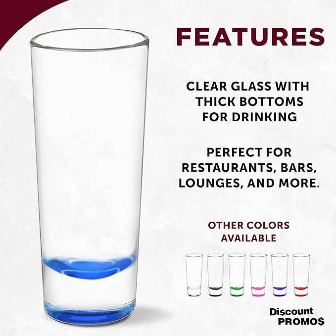DISCOUNT PROMOS Cordial Shooter Shot Glasses 2 oz. Set of 10, Bulk Pack - Image 2