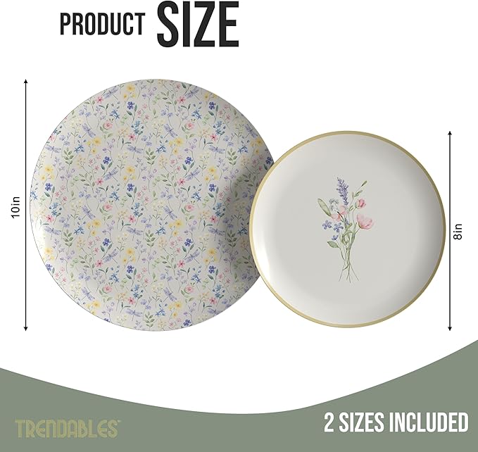 Trendables Heavy Duty Paper Plates Set - Image 2