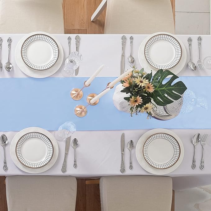 24Pack Table Runner 12 x 108 Inches Satin Silk Table Runner - Image 4