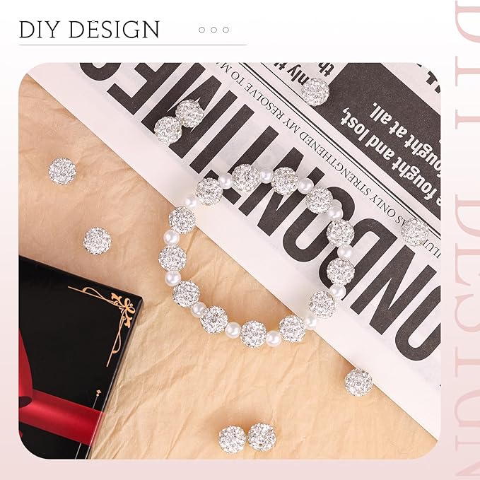 100 pcs 10mm Rhinestone Beads for Jewelry Making Crafting - Image 4