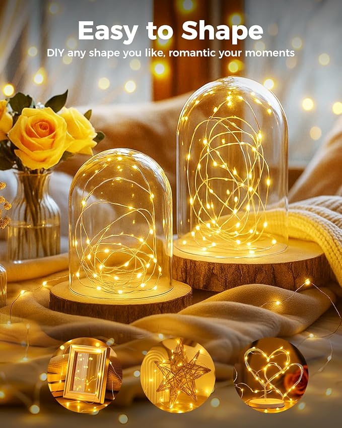 btfarm 100 Pack Fairy Lights Battery Operated, 7FT 20 LED Mini String Lights - Image 4