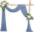 Dusty Blue Sheer Chiffon Wedding Arch Draping Fabric, Polyester Chiffon by HNPSTBNO