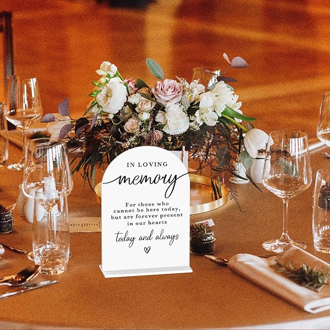 In Loving Memory Acrylic Wedding Sign Memory Table Sign - Image 5