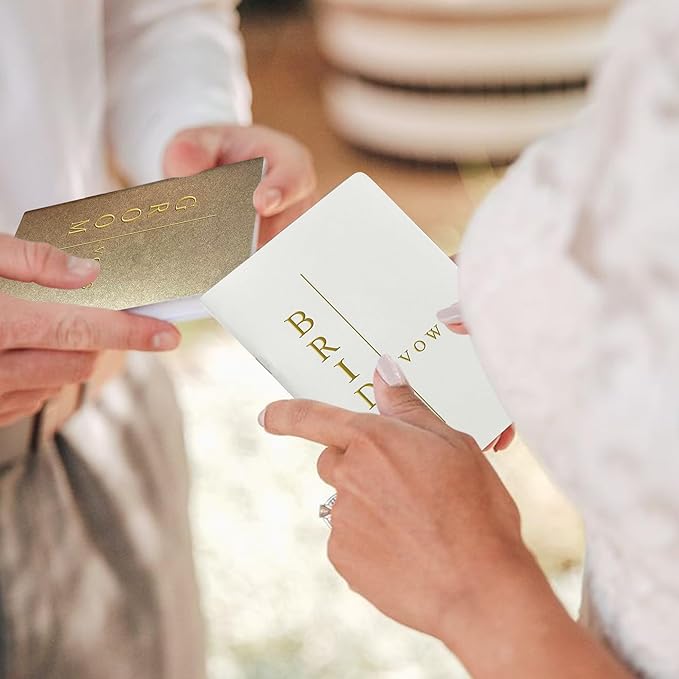 Vow Books His and Hers Wedding Vow Books Bride and Groom - Image 5