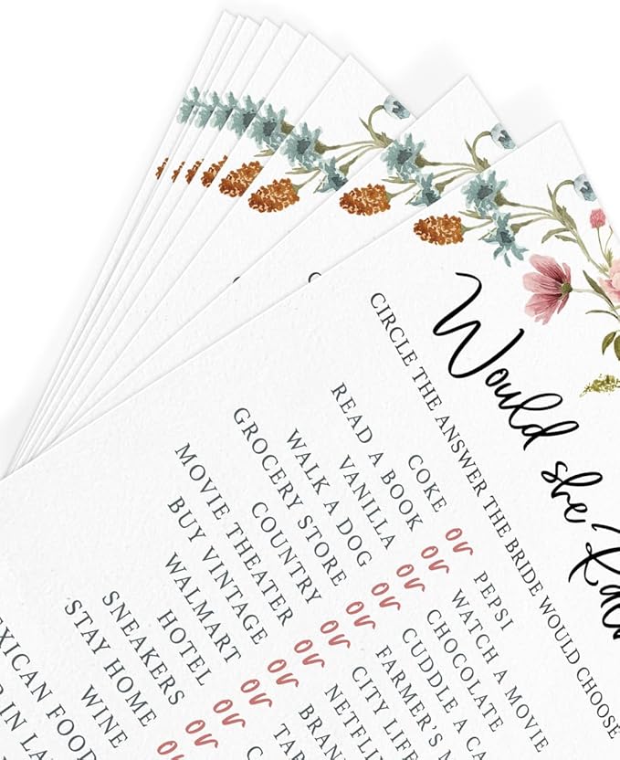 Printed Party Bridal Shower Game Set – 4 Fun Games and Activities - Image 8