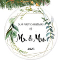 First Christmas Married Ornament 2023, Wedding Gifts by Olicard
