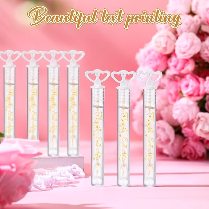 150 Pcs Bubble Wands Bulk for Wedding Party Mini Heart Wand - Image 2