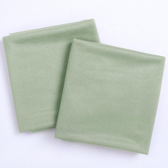 Socomi Sage Green Sheer Wedding Arch Draping Fabric 29" x 20Ft 2 Panels Outdoor - Image 4