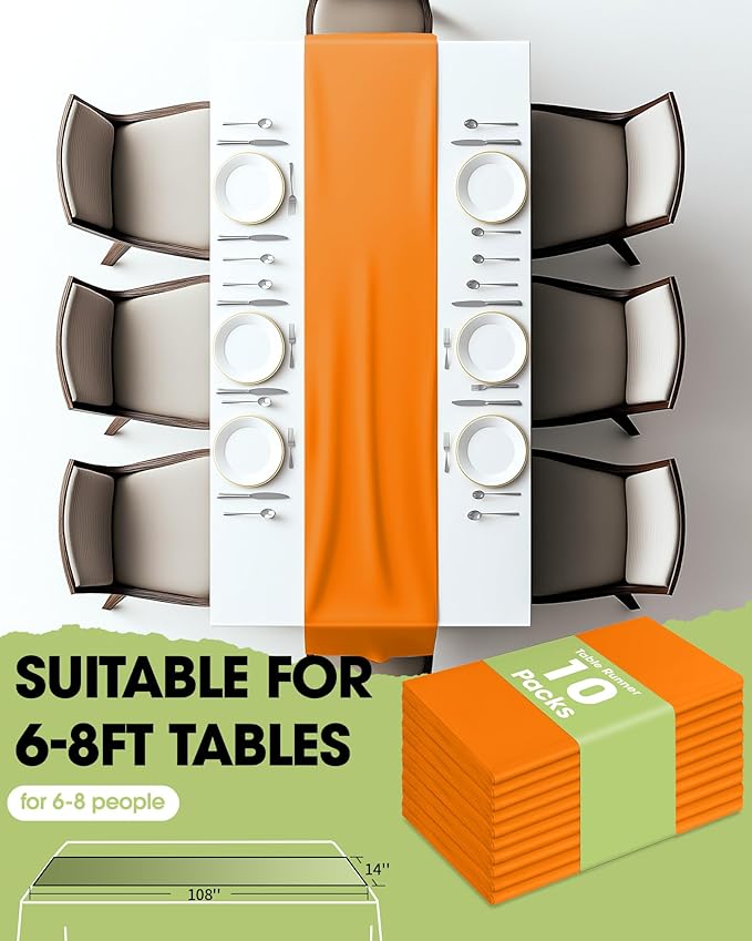 Pureegg Orange Plastic Table Runners - Image 5