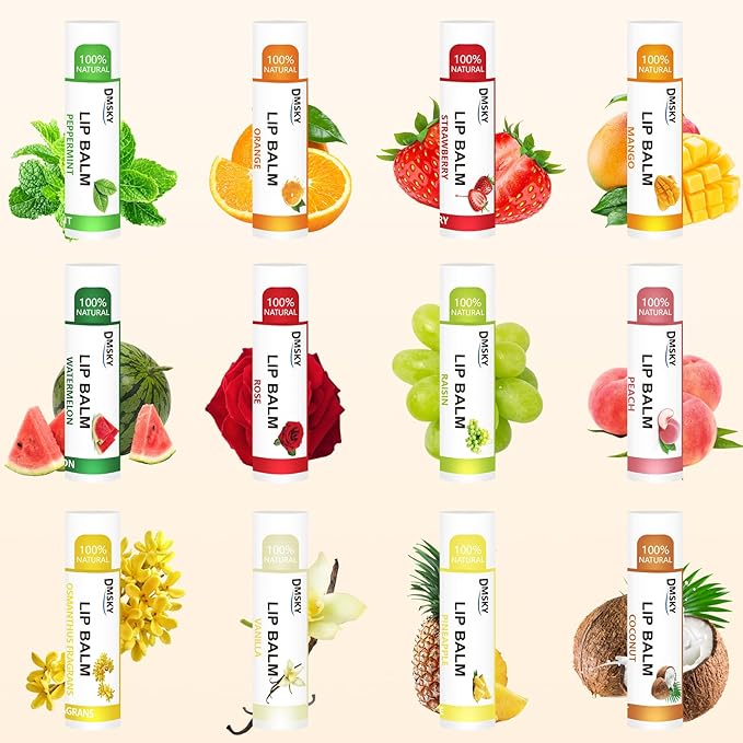 DMSKY 108 Pack Lip Balm, Natural Lip Balms Bulk - Image 2
