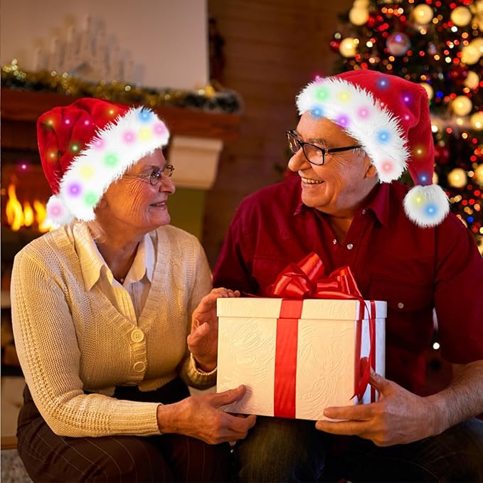 Santa Hat for Adults Christmas Hat Red Velvet Double-Layer Thickening Unisex - Image 8