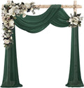 VOK Dark Green Wedding Arch Draping Fabric Chiffon Fabric, 29in x 18Ft Sheer by VOK