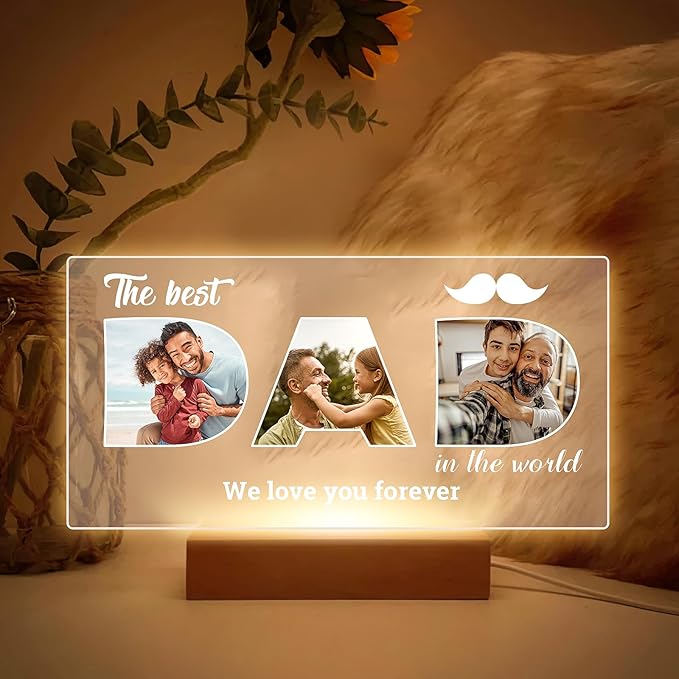 Personalized Birthday Gifts for Dad, Customized Picture Frames - Image 2